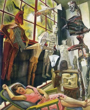 Diego Rivera Painting - the painter s studio 1954 Diego Rivera
